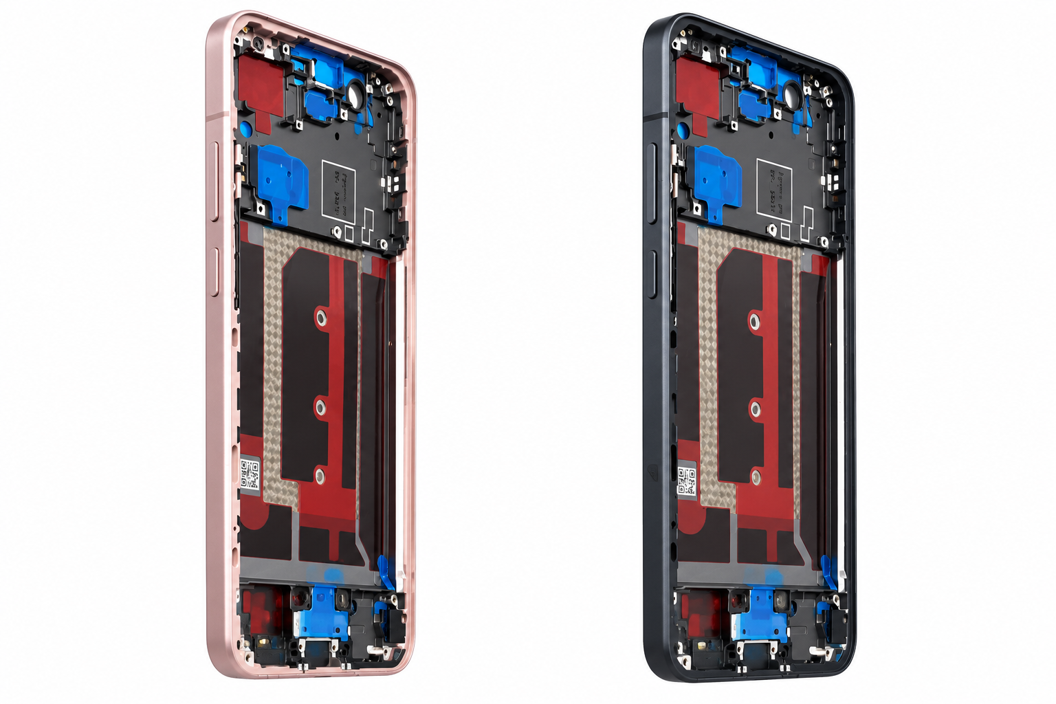Compatible Replacement for OPPO Reno 13 Pro 5G Middle Frame – Pink & Black